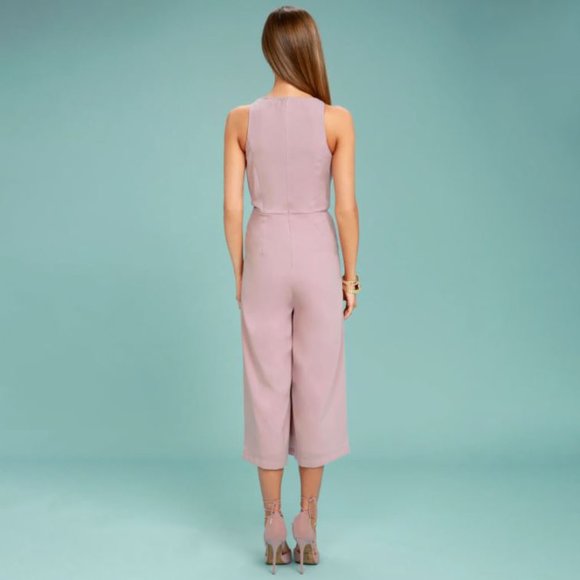 Lulus Mauve Jumpsuit, Size S, like new condition - Picture 3 of 8